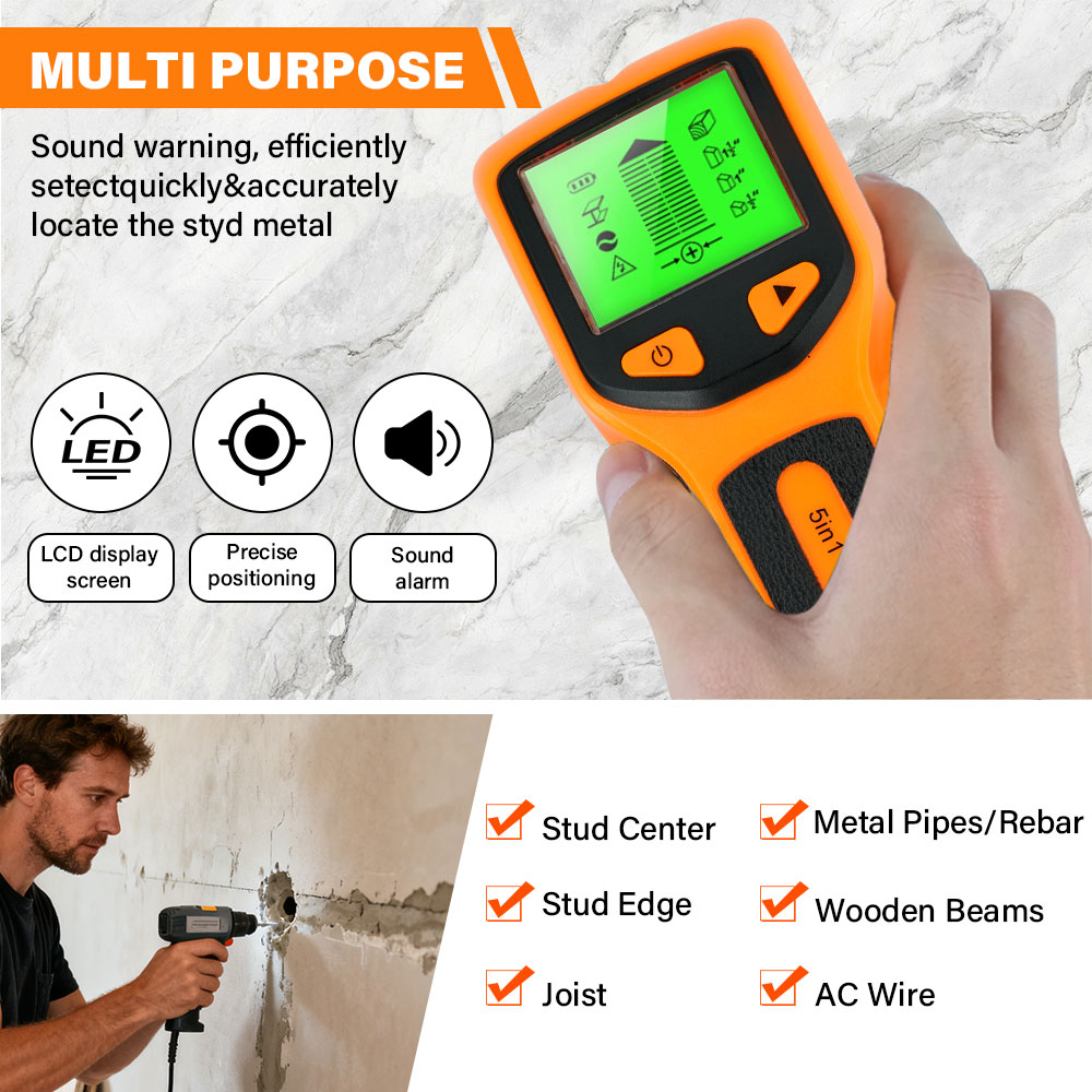 Handheld 5 in 1 Digital Wall S - Water Leak Detector Wired recension och pris